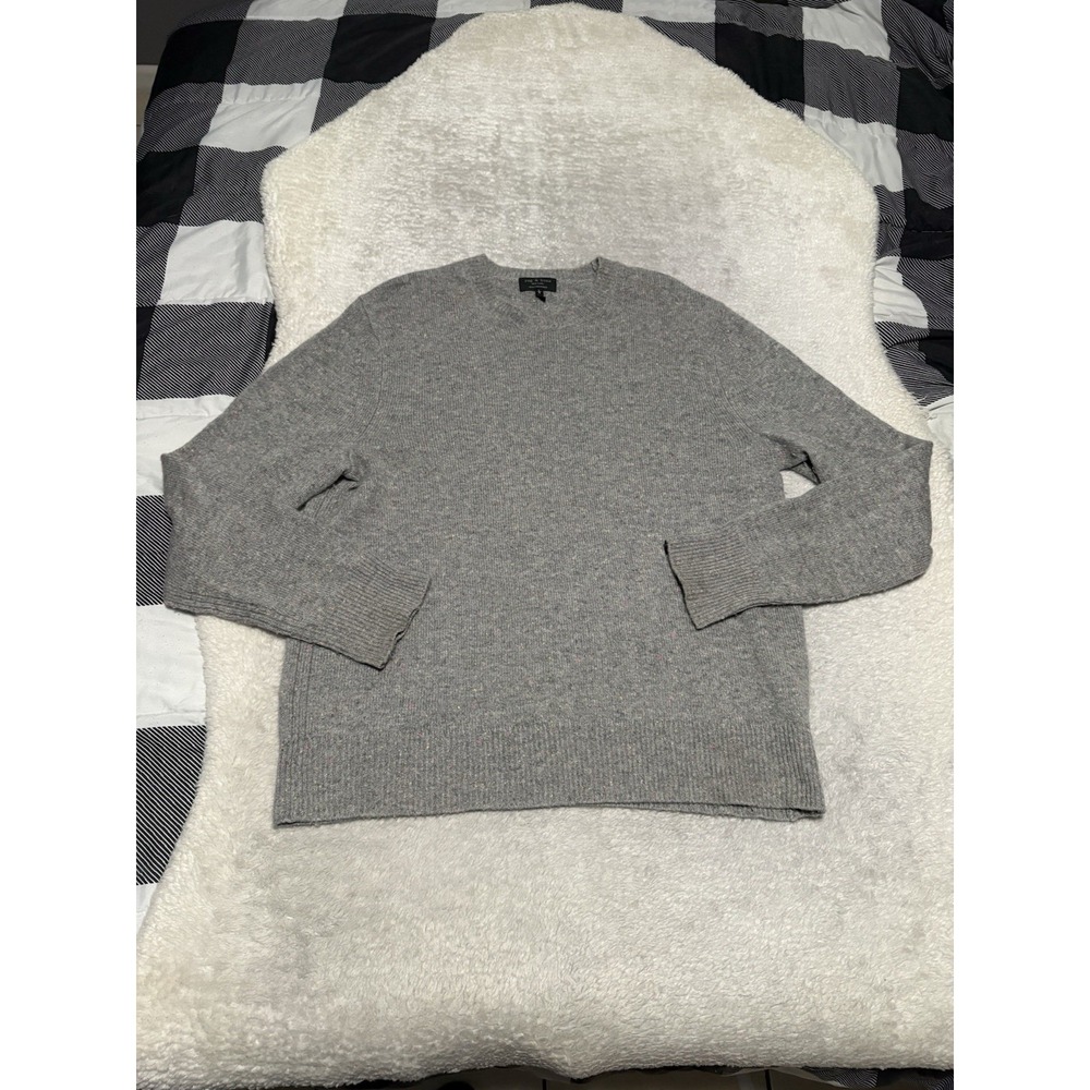 Rag And Bone Men's Gray Cashmere Pullover Sweater Size Large